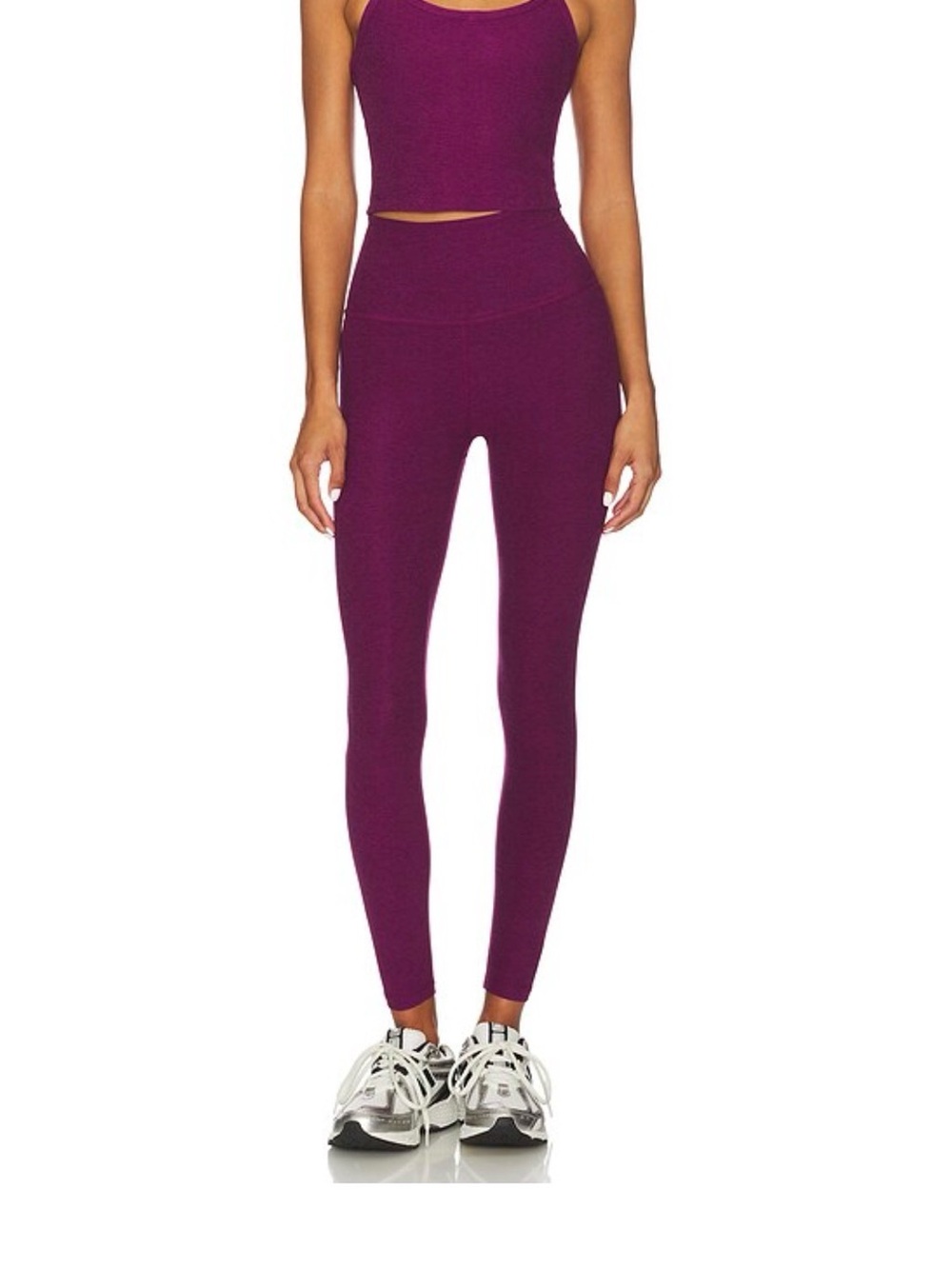 Beyond Yoga High Waisted Midi Leggings Spacedye Women’s XS Athletic Plum Comfy